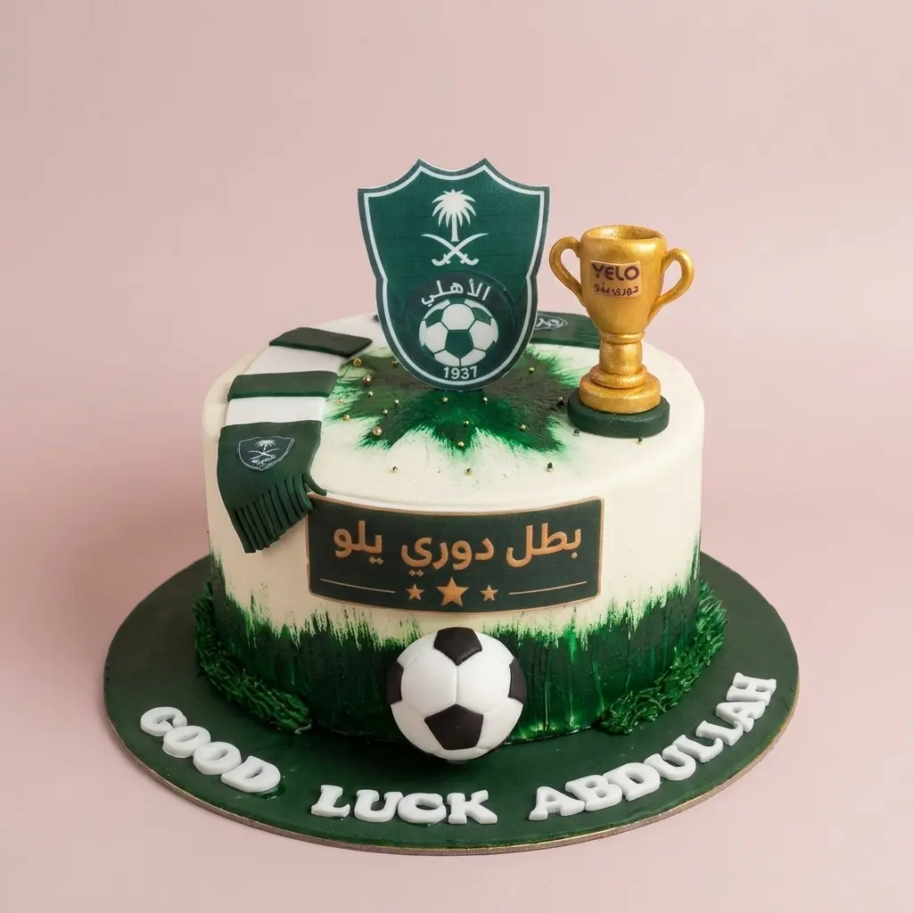 كيكة نادي الأهلي بطل دوري يلو