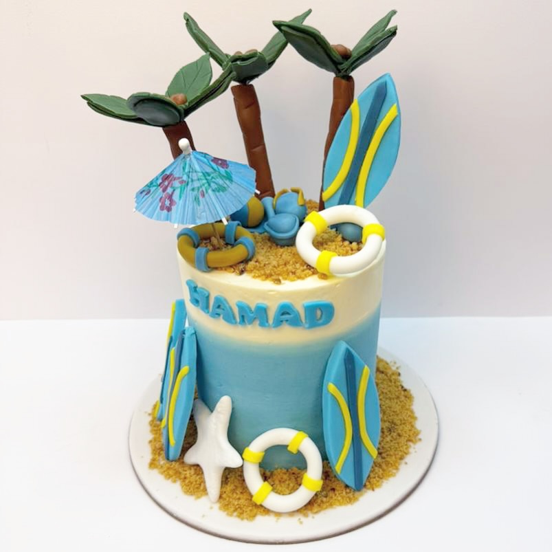 Beach Summer Birthday Cake