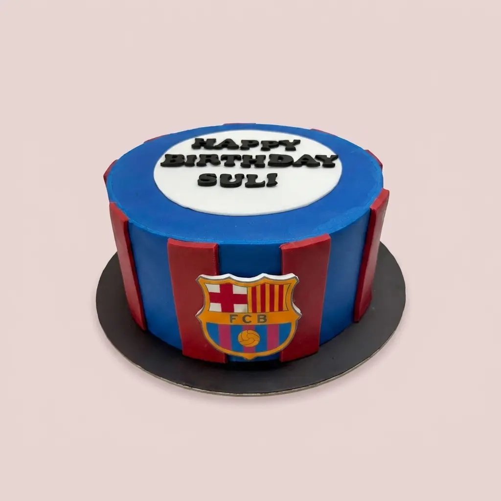 كيكة نادي برشلونة عيد ميلاد
