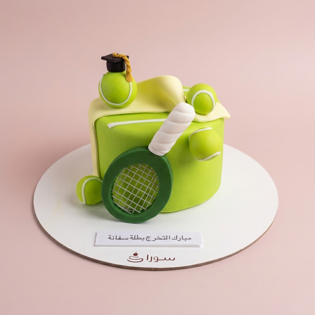 Graduation Cake with Tennis Theme