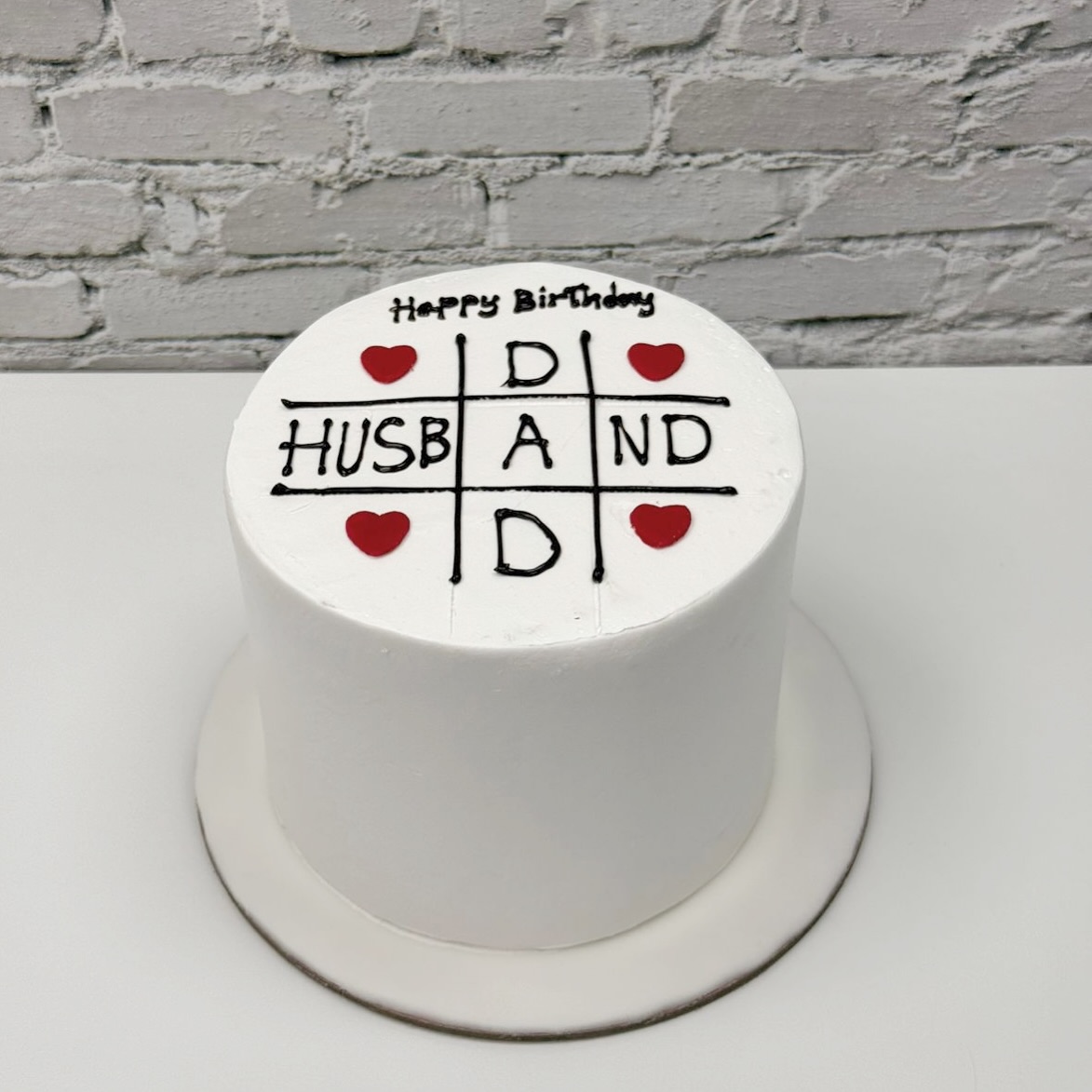 Husband Tic Tac Toe Cake