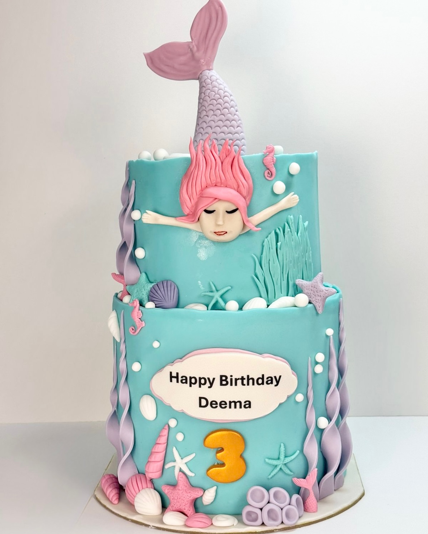 Mermaid Under the Sea Birthday Cake
