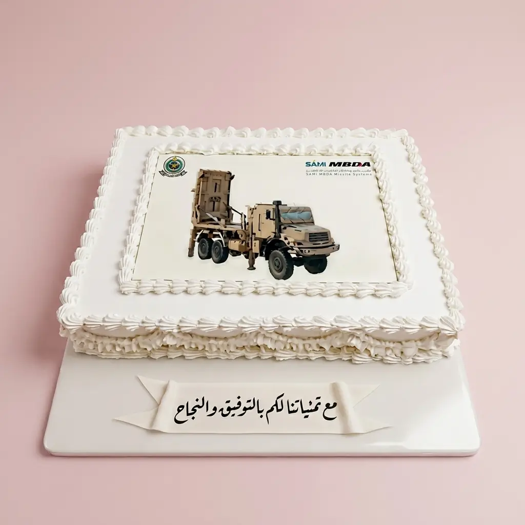 كيكة تهنئة نجاح مشروع عسكري