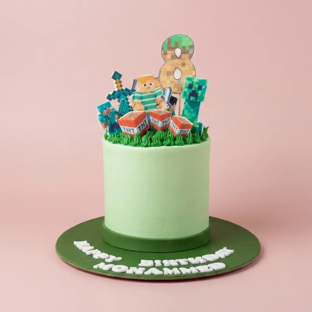 Minecraft Birthday Cake Number 8