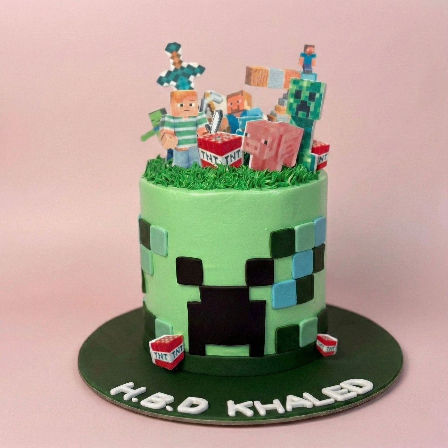 Minecraft Creeper Game Cake