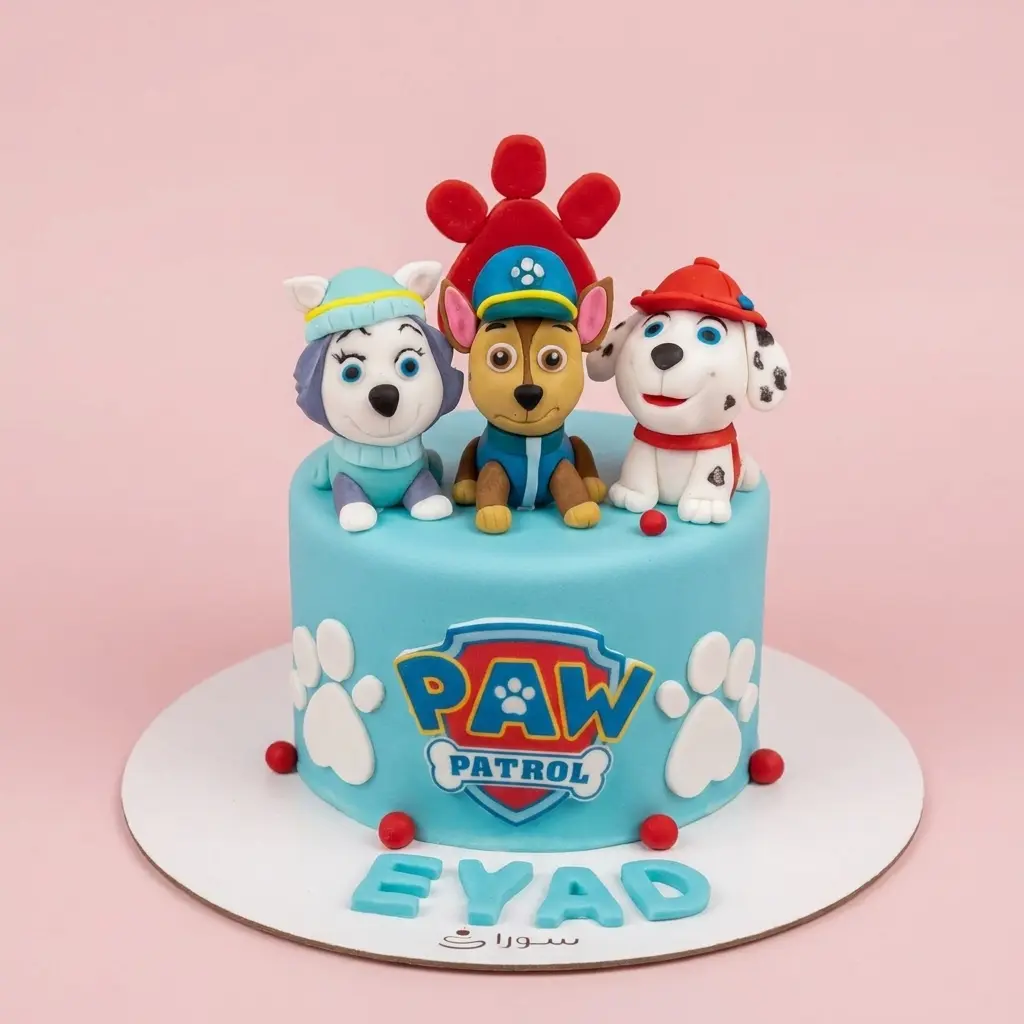 كيكة شخصيات Paw Patrol للأطفال