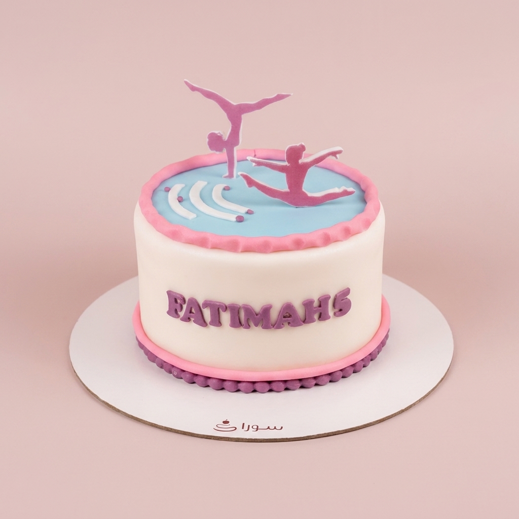 Pink Girls Gymnastics Cake