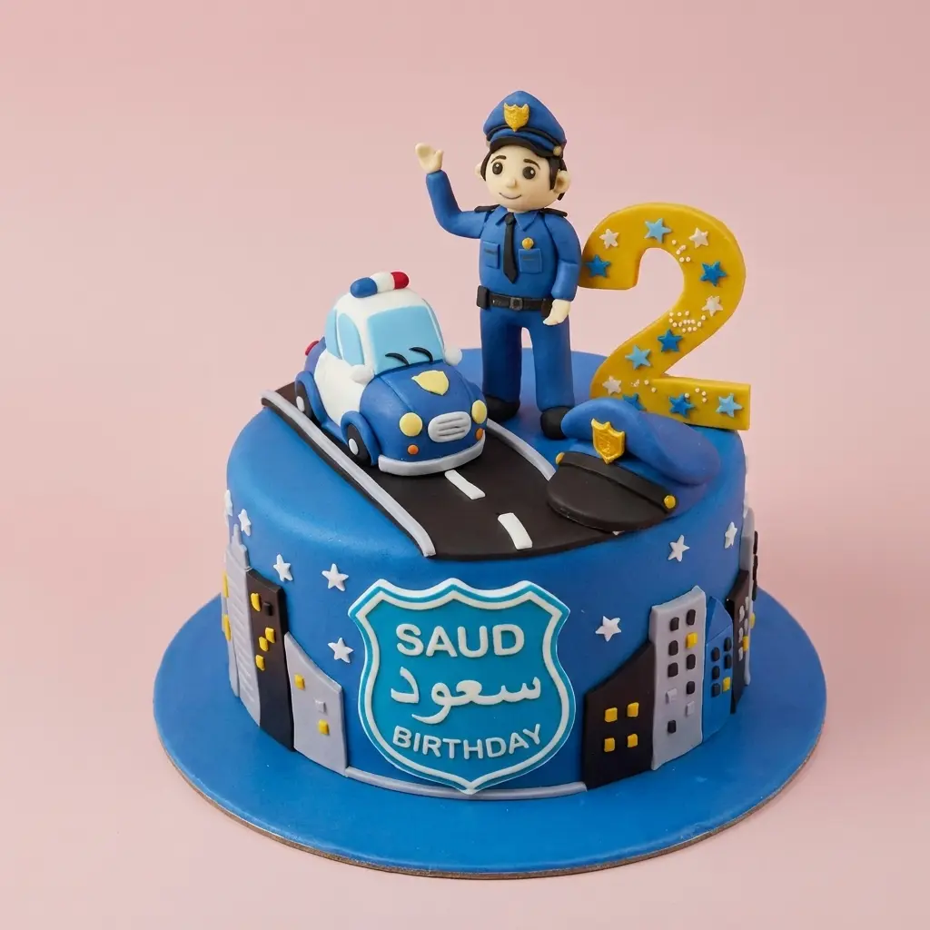 كيكة شرطي للأطفال عيد ميلاد