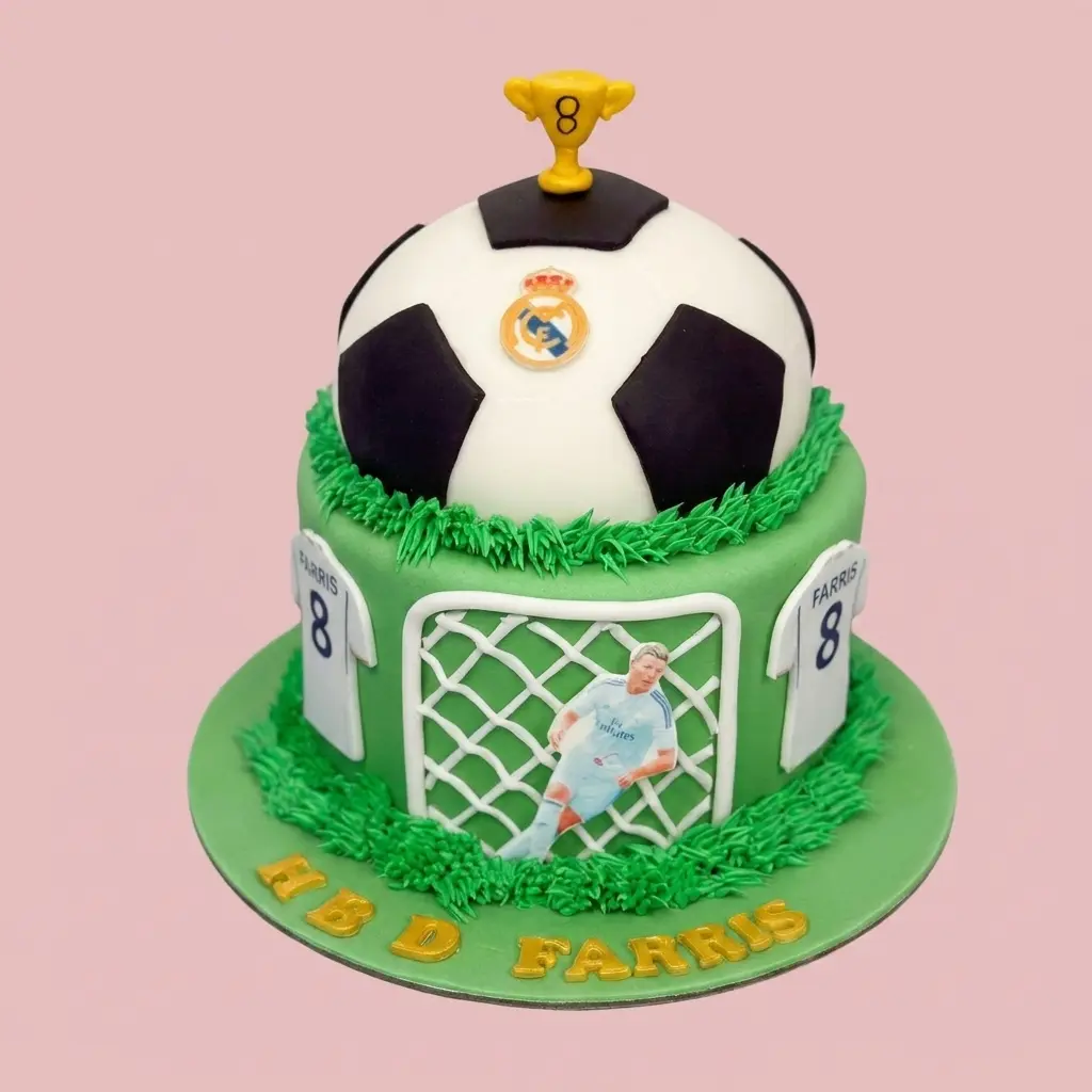 كيكة كرة قدم ريال مدريد مع كاس