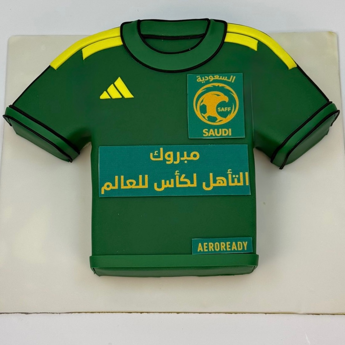 Saudi Football Jersey Cake