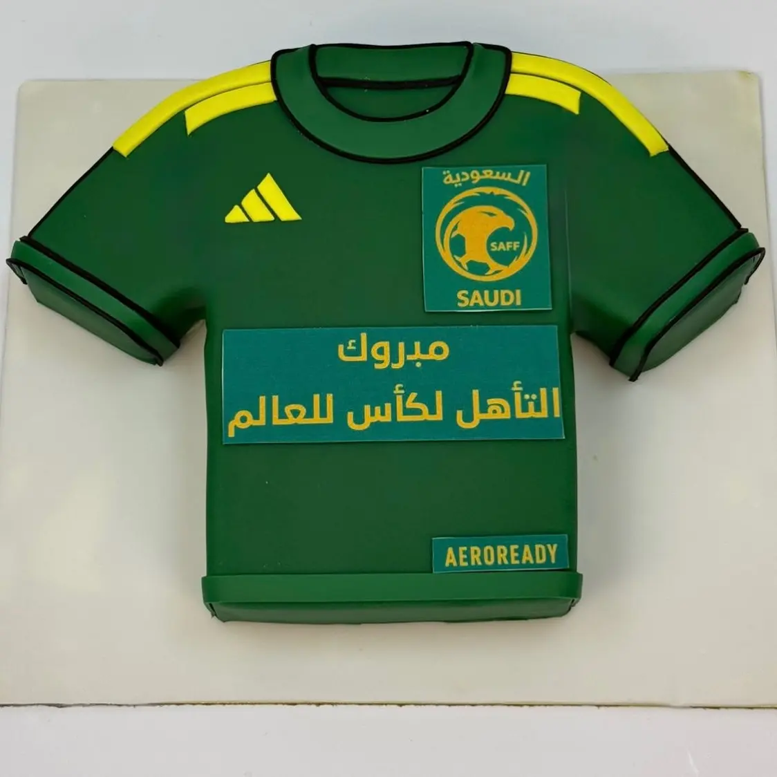 Saudi Football Jersey Cake