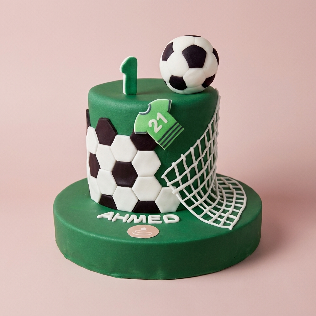 Soccer Themed Cake for Sports Celebration