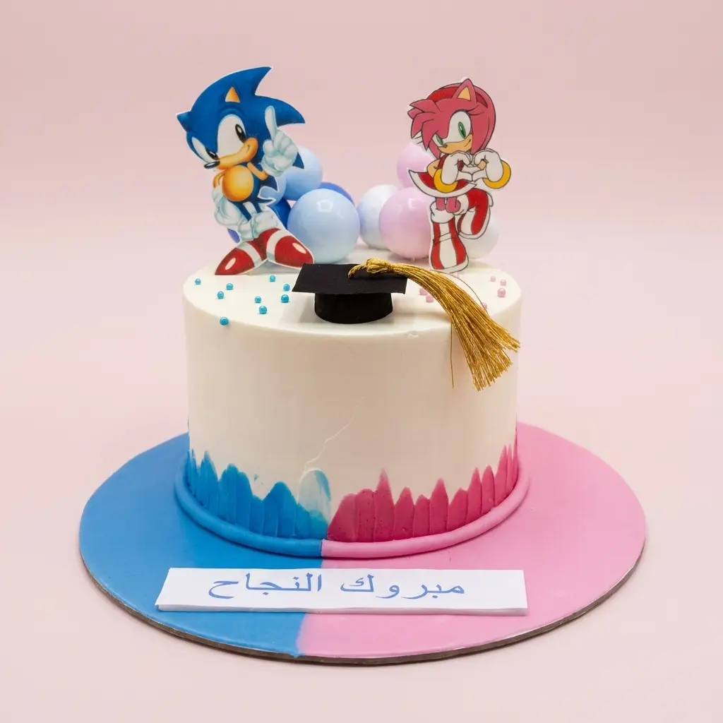 كيكة تخرج سونيك وأيمي